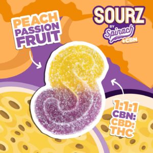 Peach Passionfruit CBN CBD THC Gummies UK