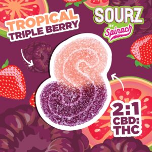 Tropical Triple Berry CBD THC Gummies UK